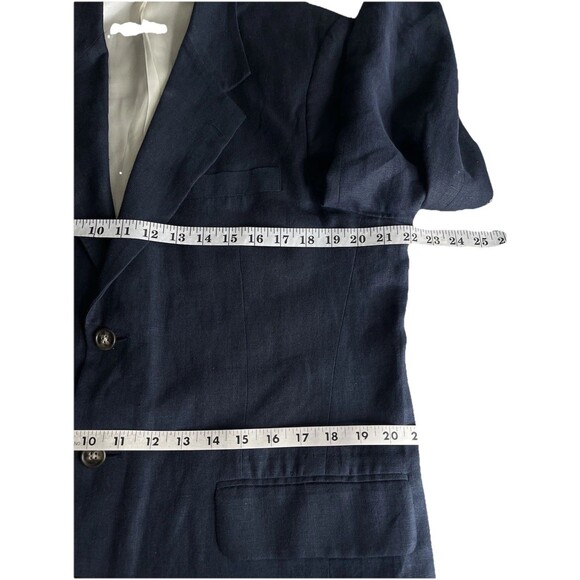 Banana Republic | M Medium Navy Blue 100% Linen Blazer Sport Coat Jacket NWOT - Picture 10 of 12